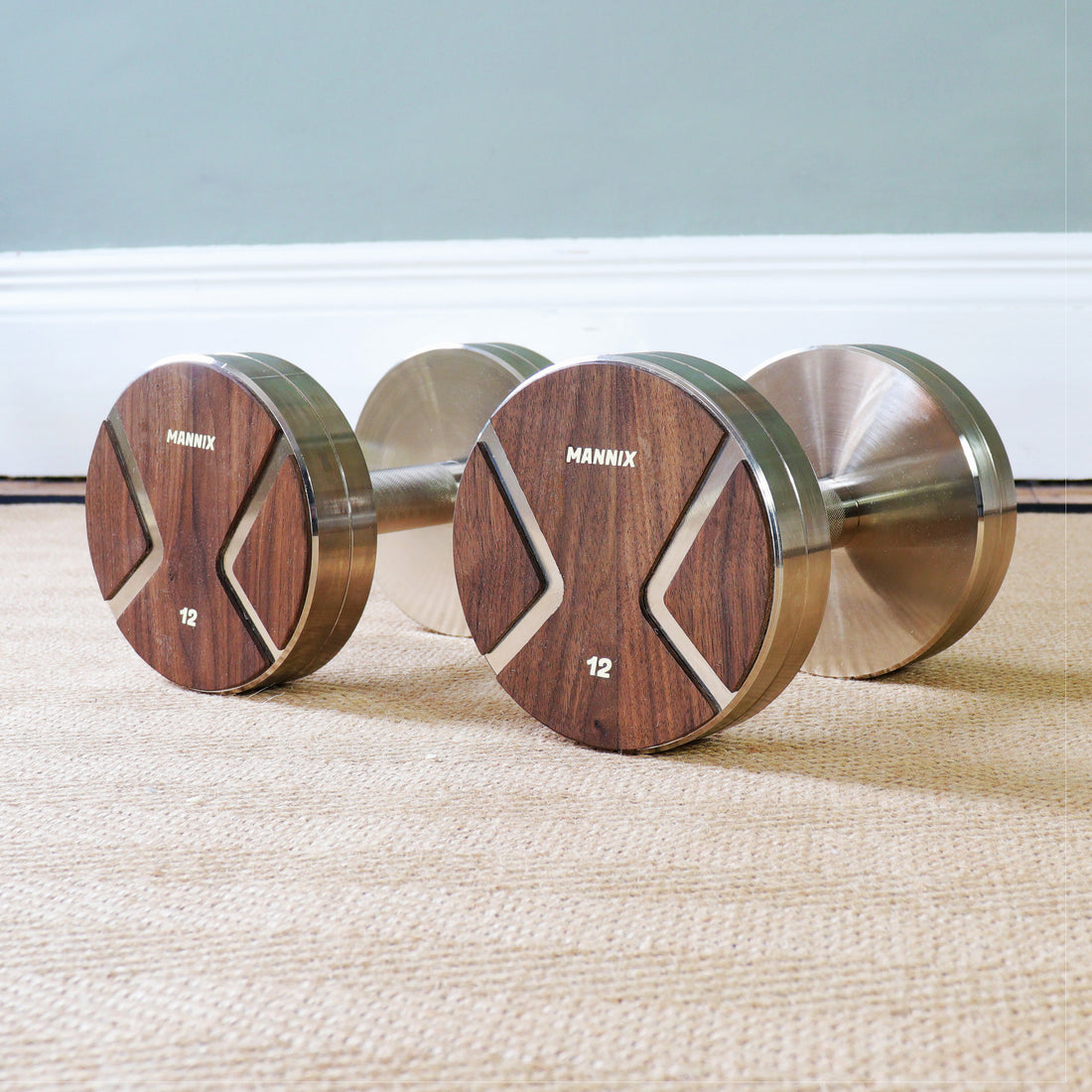 Walnut-Faced Nickel Plated Luxury Dumbbell Collection