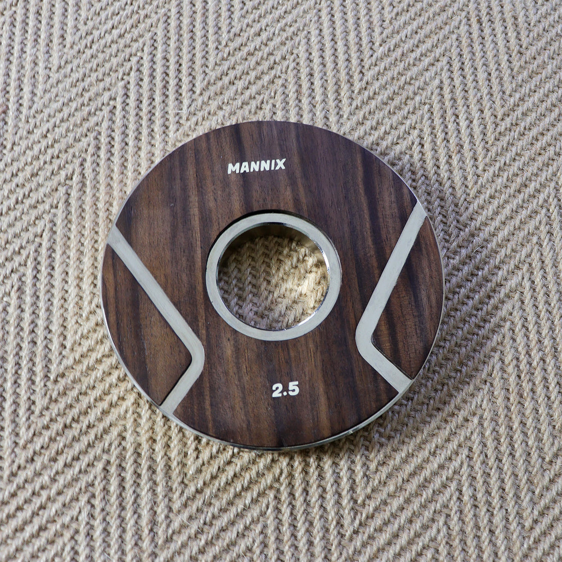 Mannix Sports 2.5kg Nickel Plated Walnut-Faced Weight Plates - Pair - Mannix Sports